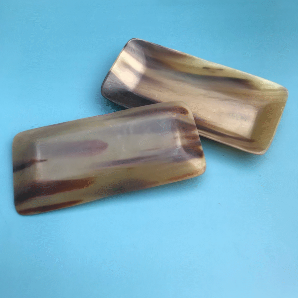 Rectangular Buffalo Horn Tray, Coffee Table Tray, Taper Candle Holder Tray , Horn Serving Dish