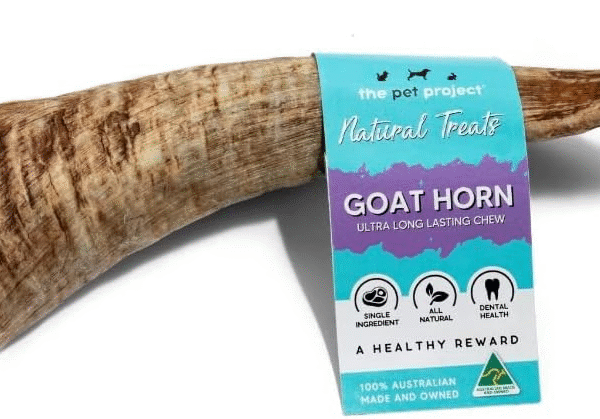 Natural Australian Goat Horn 15-20cm with Marrow | Long Lasting Dog Treats Chew Dental