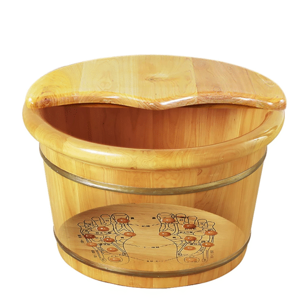 Foot Tub, Cypress Wood Foot Basin Tub Bucket For Foot Bath, Massage, Spa, Sauna, Soak,foot Bath Wooden Bucket Foot Spa Household Wash Basin…
