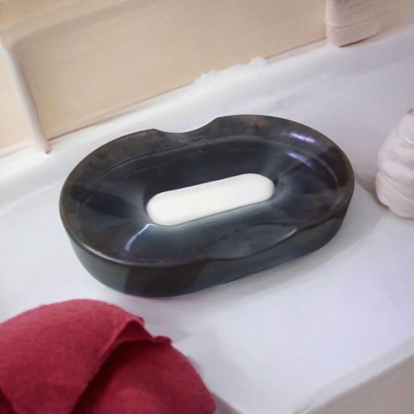 Decorative Resin Soap Dish (Black)