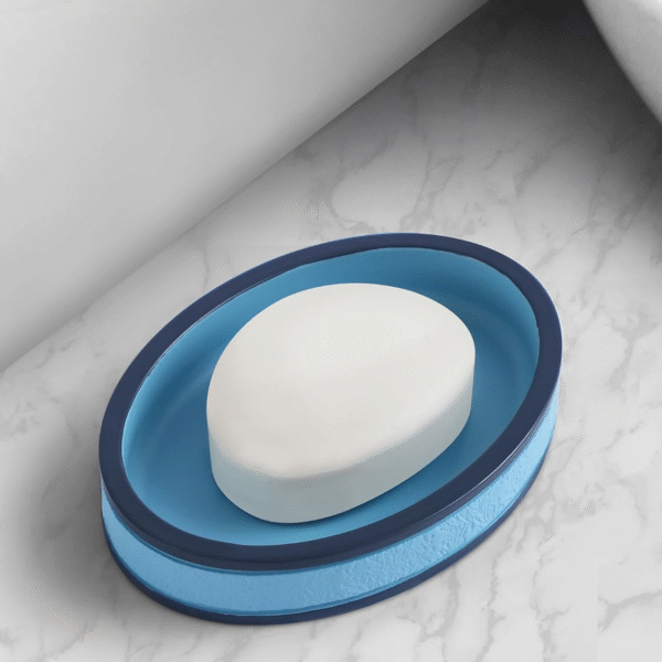 Obsessions Polyresin Soap Dish with Hole, Teal