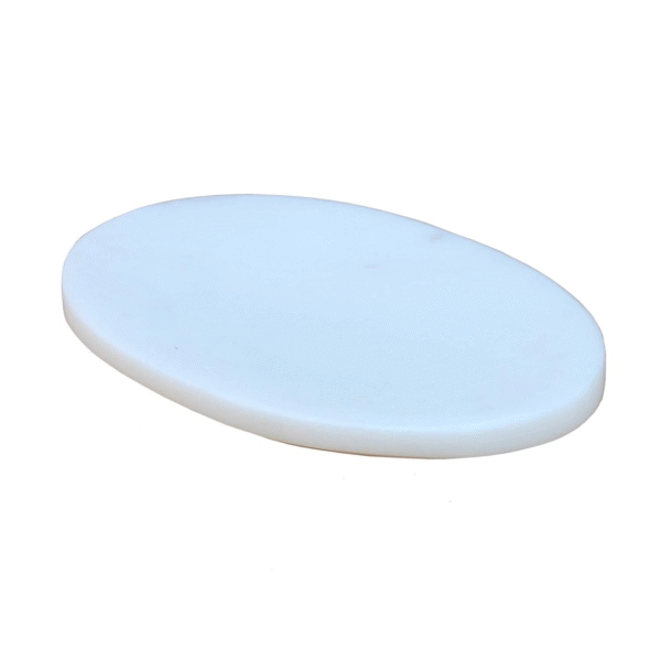 Natural White Marble Stone Soap Dish Bath Accessories for Bath, Tub or Wash Basin in Oval Shape