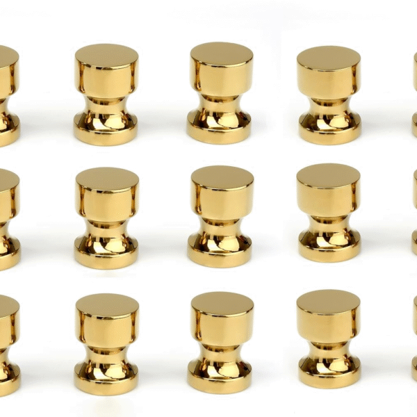 Stainless Steel Pull Knobs for Drawers, Cabinet & Dresser Knobs, Wardrobe & Kitchen Knobs, Chess Piece Type Stylish Furniture Knob Handles (KB-08) (PVD Gold, 6)