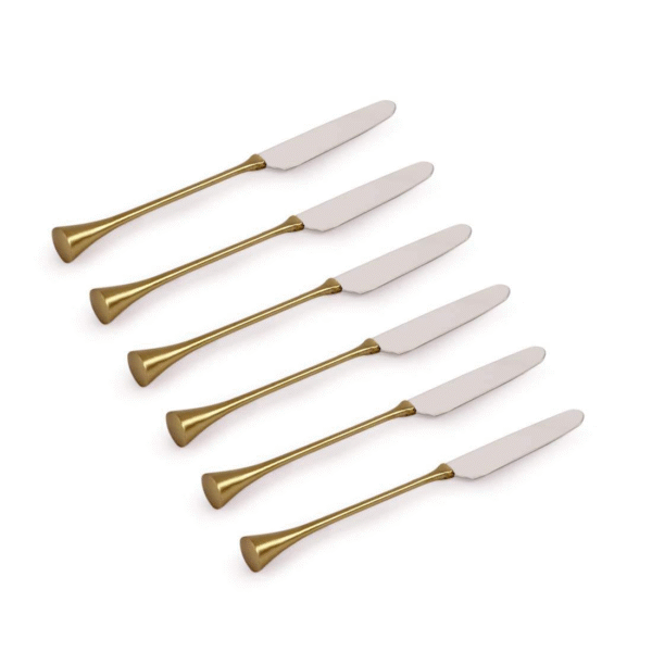 Wholesale Cheese Knife 4 Pieces Stainless Steel Wooden Handle Cheese Butter Knife Brass Cheese Knife