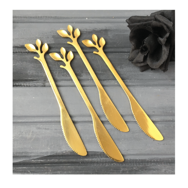 Most Selling Brass Butter Knife Knives Cream Scraper Sharp Edge PVD Handle New Crafts Top Quality Product