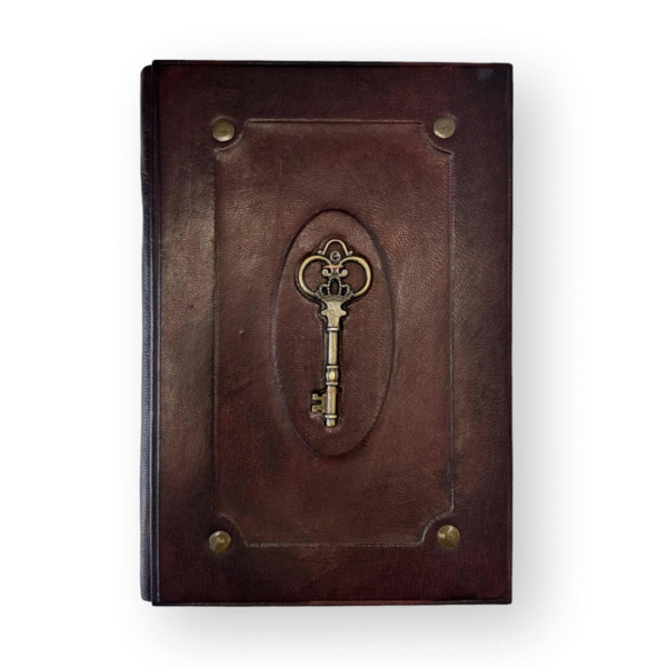 Vintage Hardbound Leather Journal - Ruled 100% Cotton Vintage Handmade Paper, Hardbound, 6x9 inches (Brown)