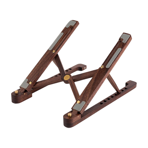 ATORSE Laptop Stand Universal Folding Ergonomic Notebook Stand Compatible with Home Office Desk Dark Brown