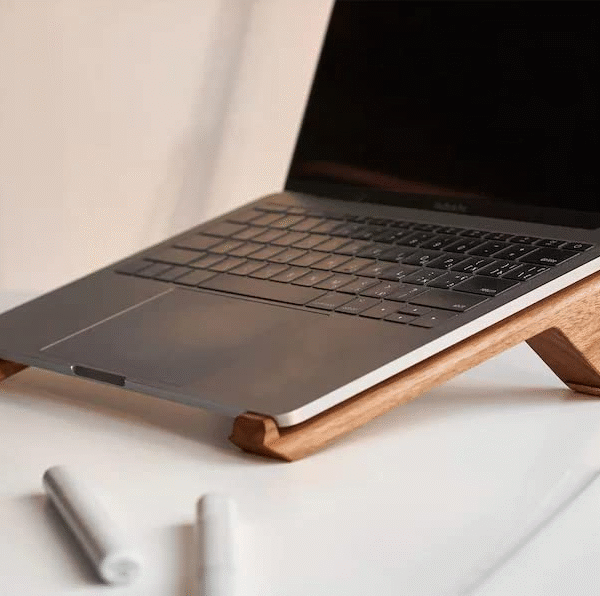 Handmade Wood Laptop Stand and Riser | MacBook Computer Stand | Notebook Tray Holder for Desk, 23.5 cm , 6.6 cm