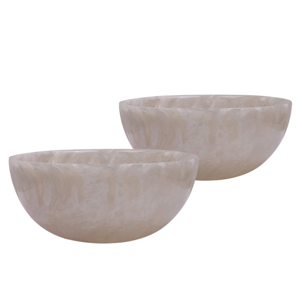 Homesake® Handmade Resin Bowl, Pearl Finish, Set of 2
