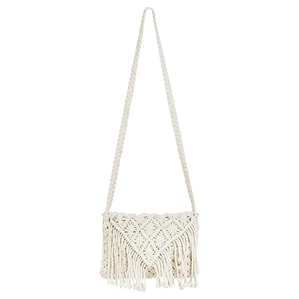 HIBA Handmade Macrame Tote Bag Boho Chic Beach Bag Sustainable Fashion Womens Hand Bag