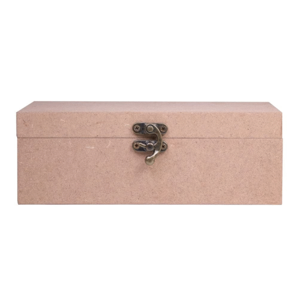 Little Birdie MDF Box With Latch Rectangle 8 X 4 X 2.75 inch 5.5mm| Mdf Box for Art and Craft for Storage|Wooden Storage Box | Jewellery Box